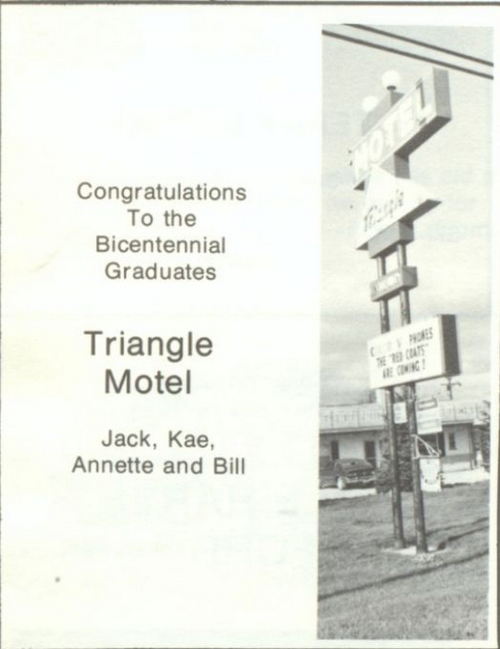 Bakers Triangle Motel (Casons Triangle Motel, Hulls Triangle Motel) - 1976 Grayling High (newer photo)